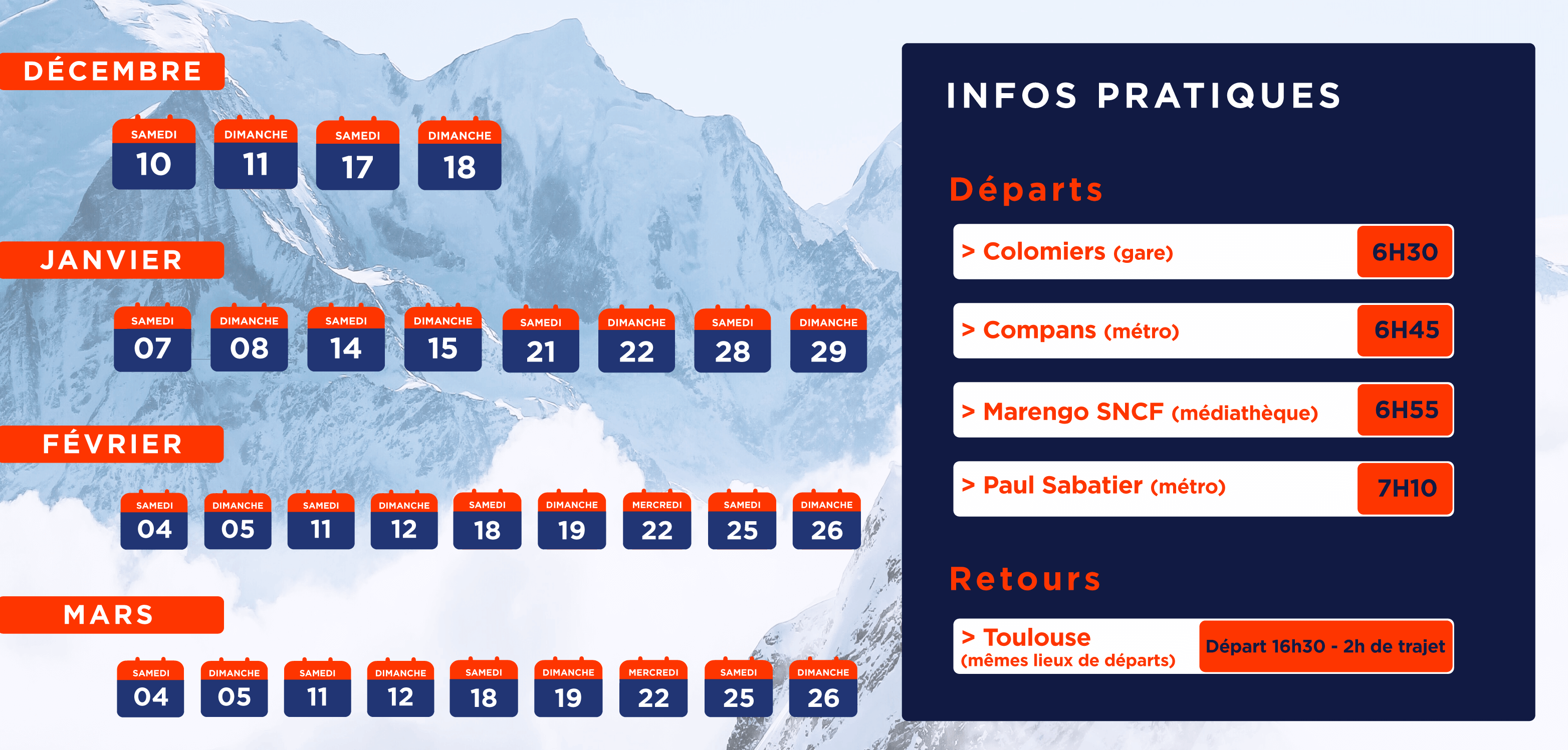 SORTIES SKI PEYRAGUDES